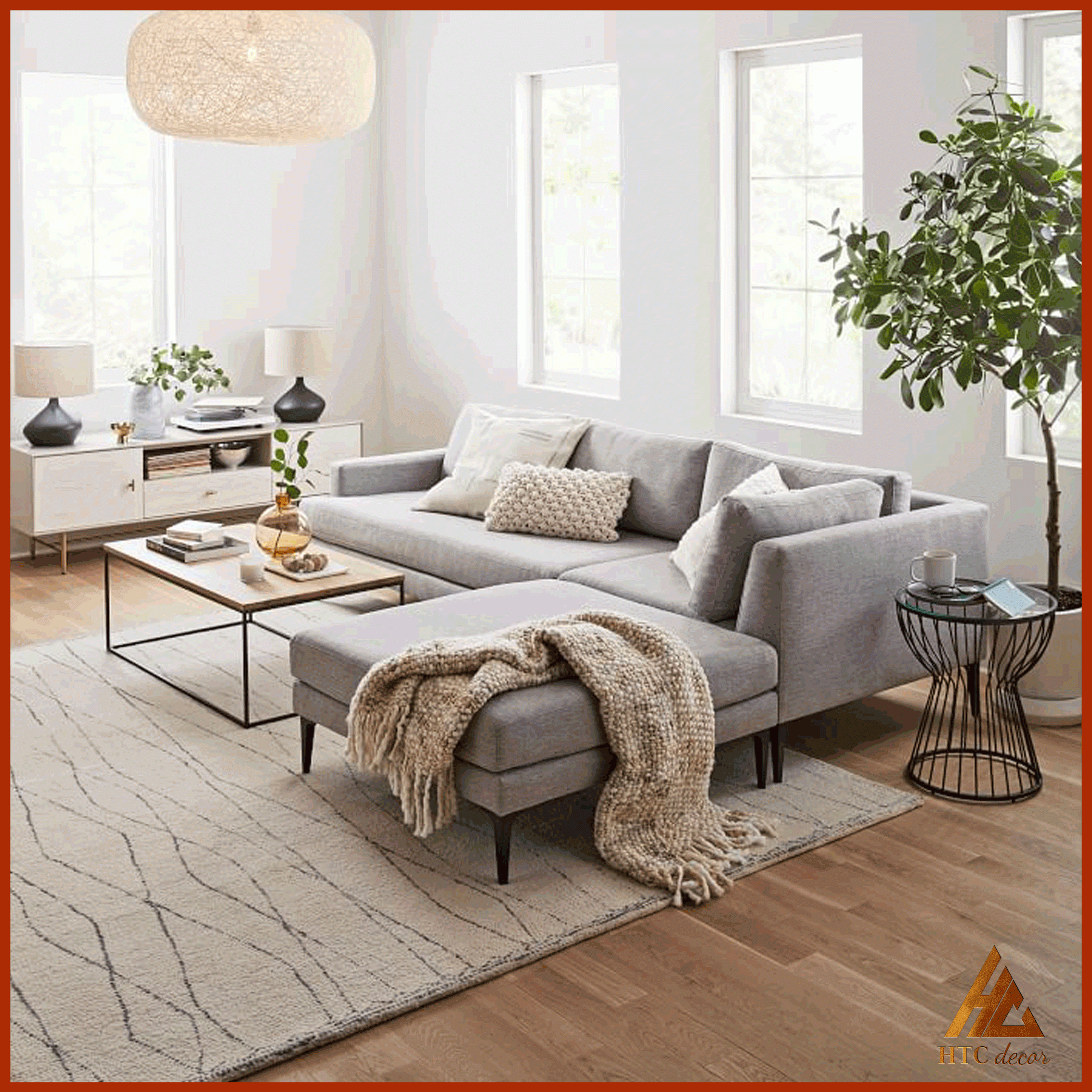 Ghế Sofa Góc L Andes Vải Bố